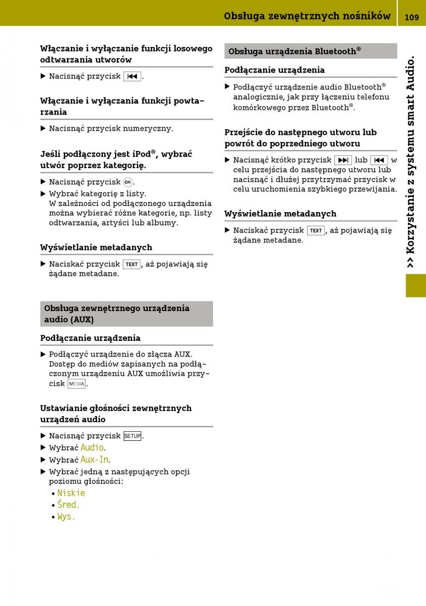 Smart Fortwo III 3 instrukcja obslugi / page 111