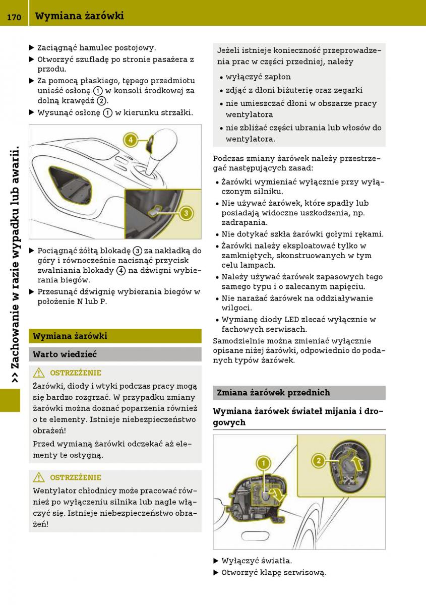 Smart Fortwo III 3 instrukcja obslugi / page 172