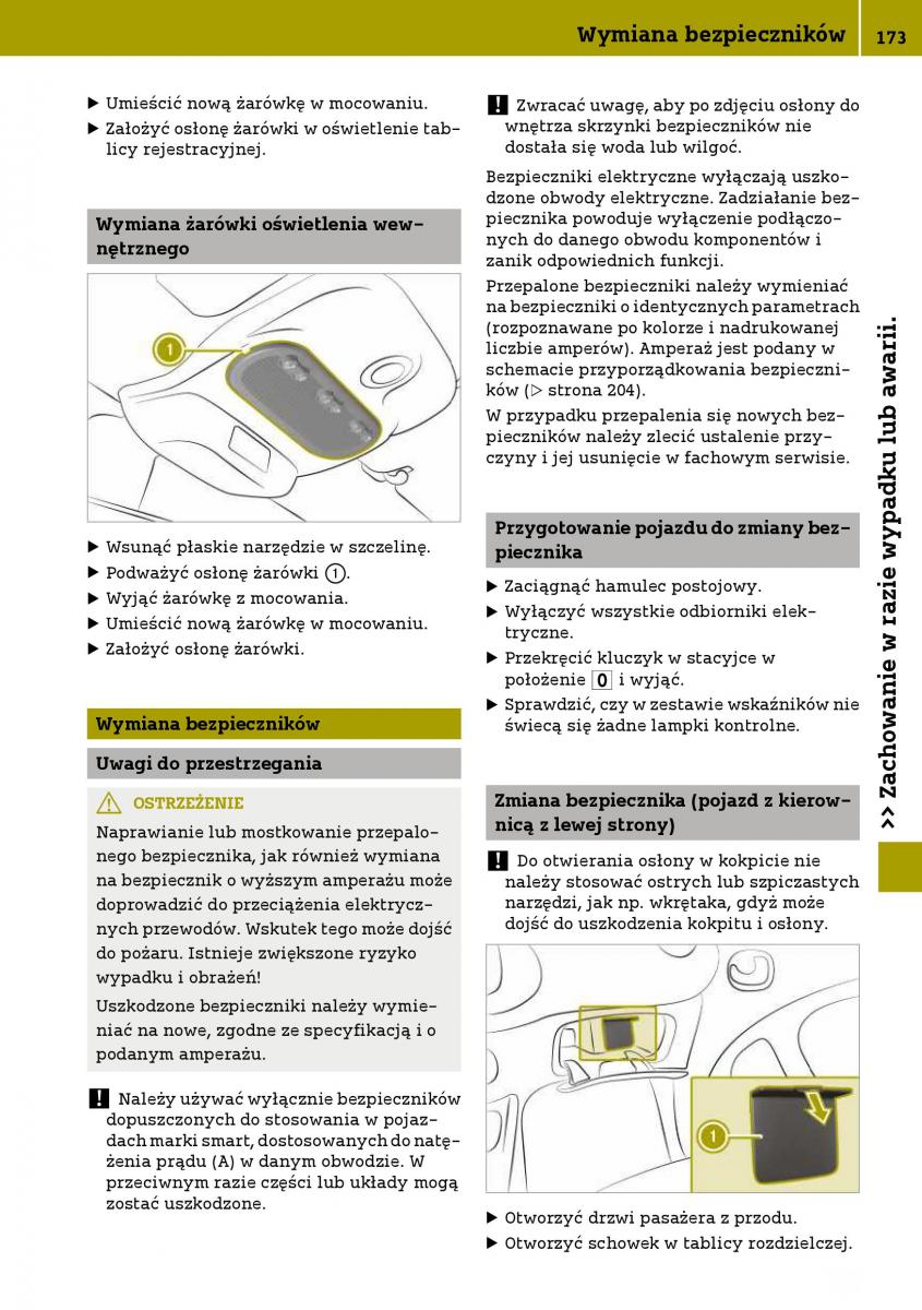 Smart Fortwo III 3 instrukcja obslugi / page 175