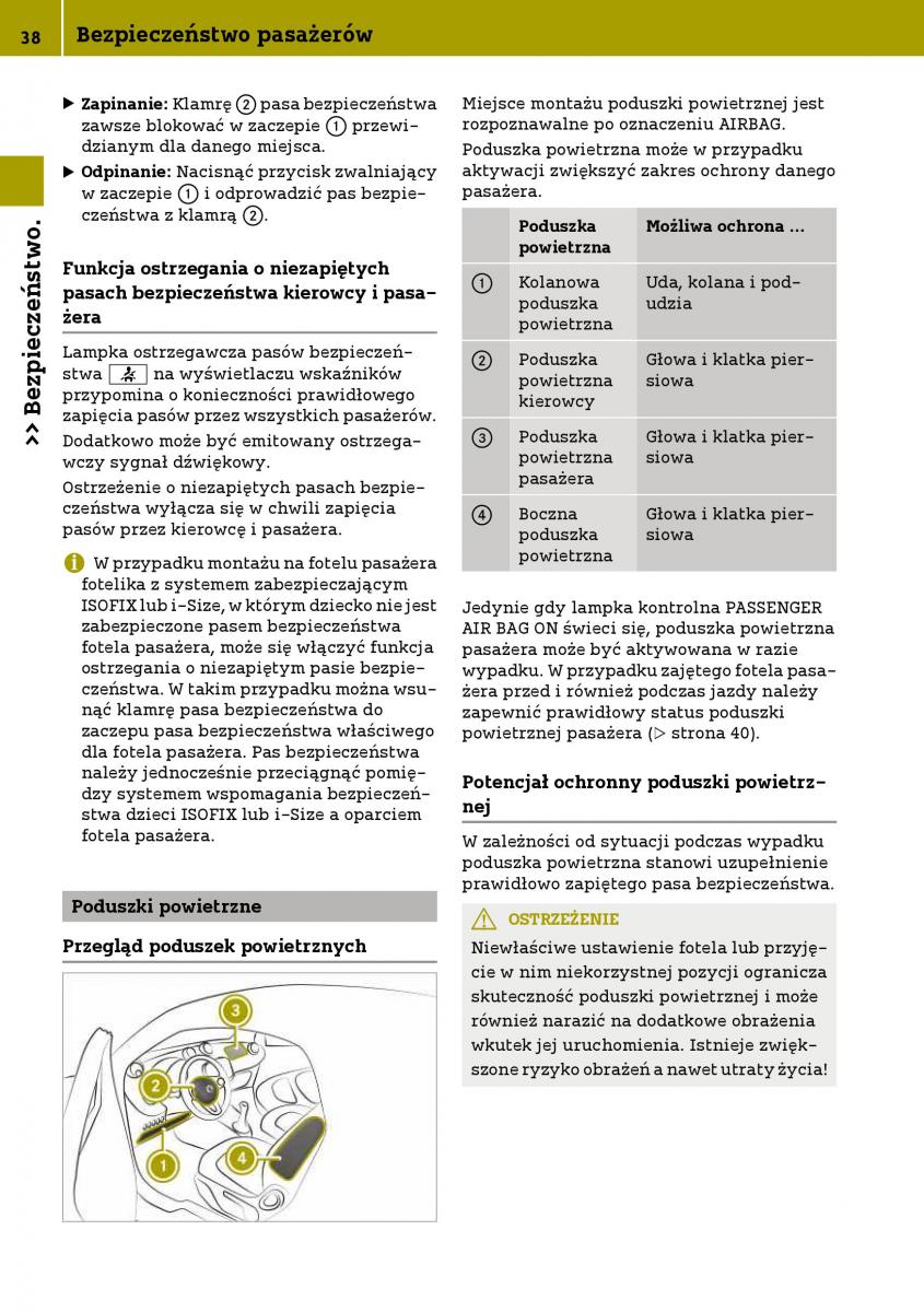 Smart Fortwo III 3 instrukcja obslugi / page 40