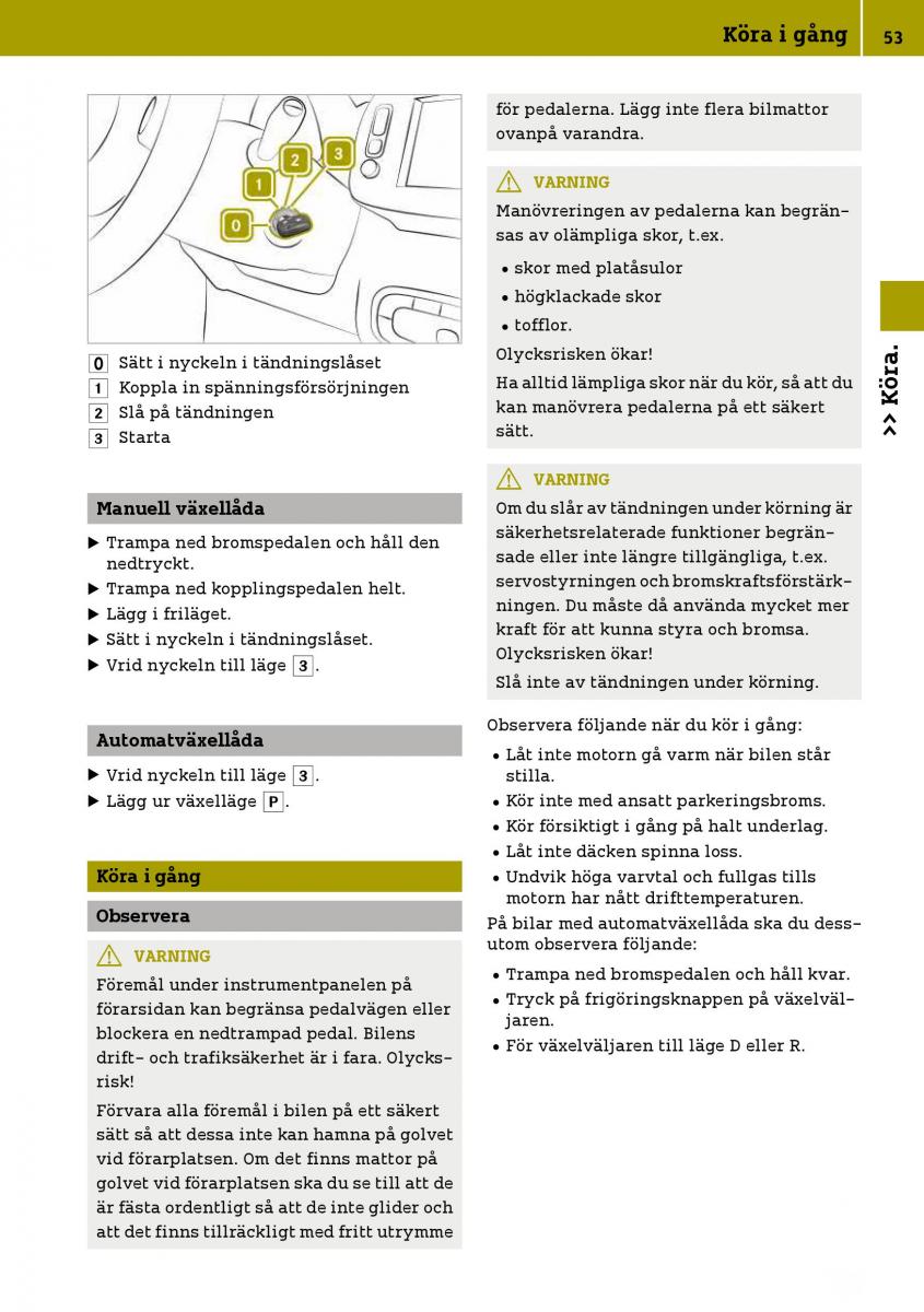 Smart Fortwo III 3 instruktionsbok / page 55