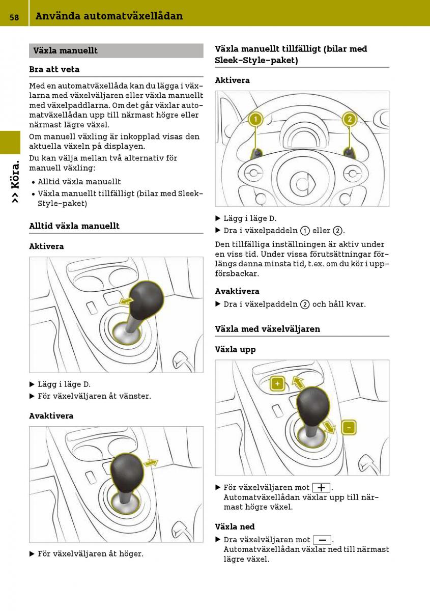 Smart Fortwo III 3 instruktionsbok / page 60