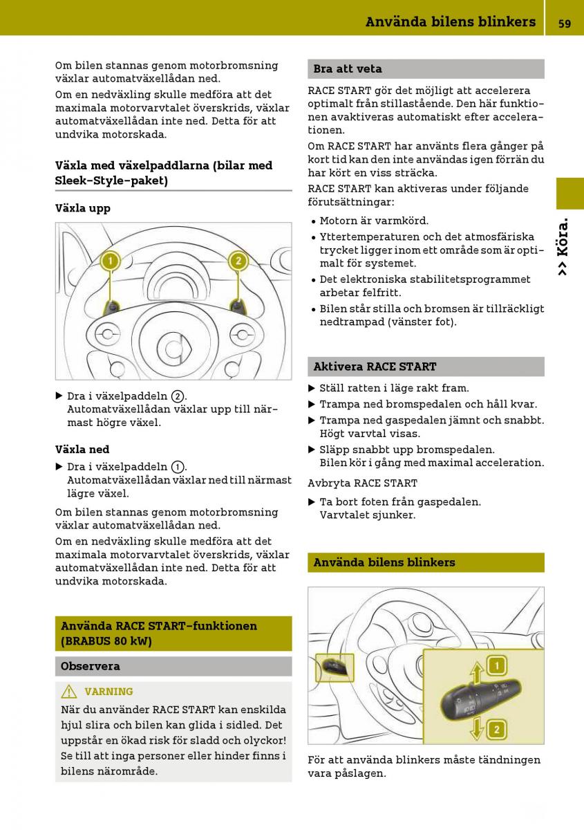 Smart Fortwo III 3 instruktionsbok / page 61