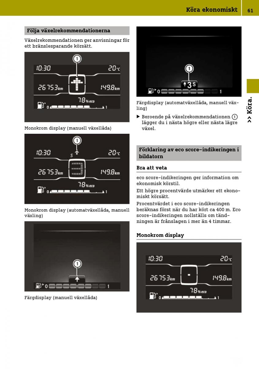 Smart Fortwo III 3 instruktionsbok / page 63