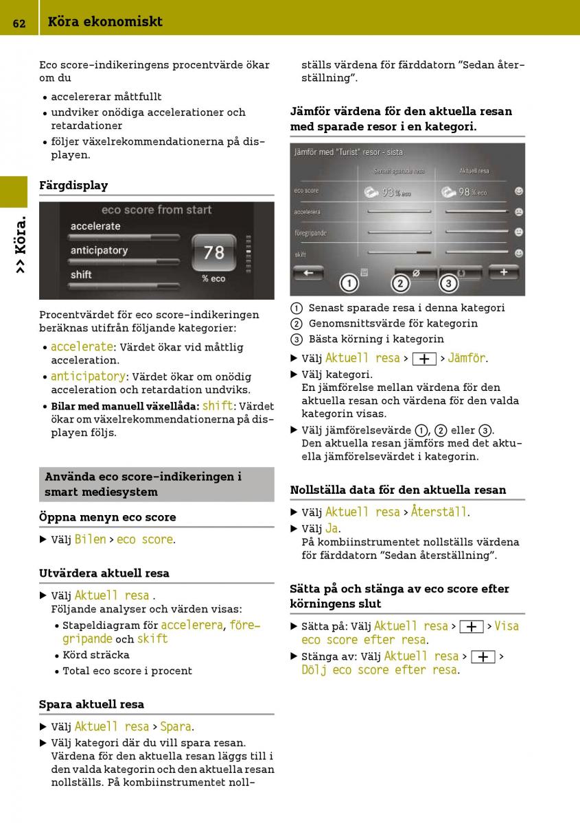 Smart Fortwo III 3 instruktionsbok / page 64