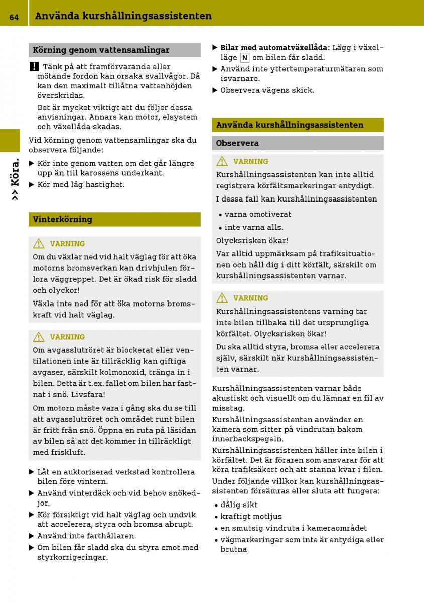 Smart Fortwo III 3 instruktionsbok / page 66