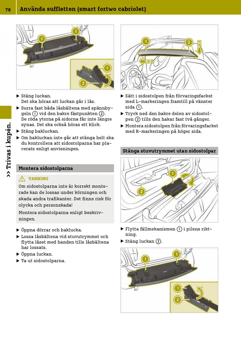 Smart Fortwo III 3 instruktionsbok / page 80