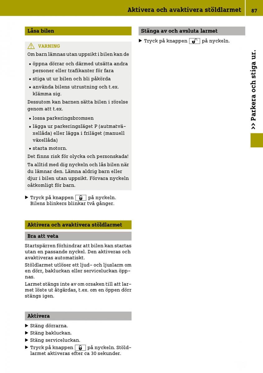 Smart Fortwo III 3 instruktionsbok / page 89