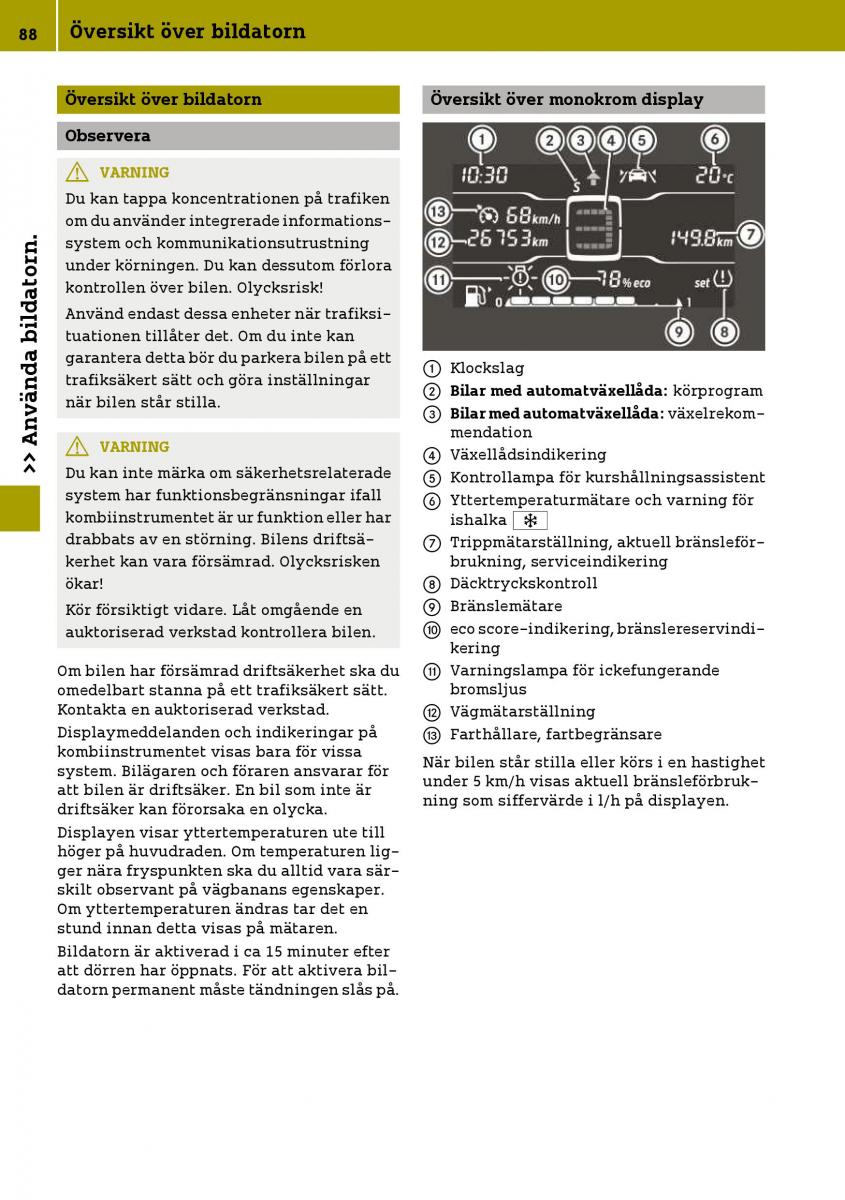 Smart Fortwo III 3 instruktionsbok / page 90