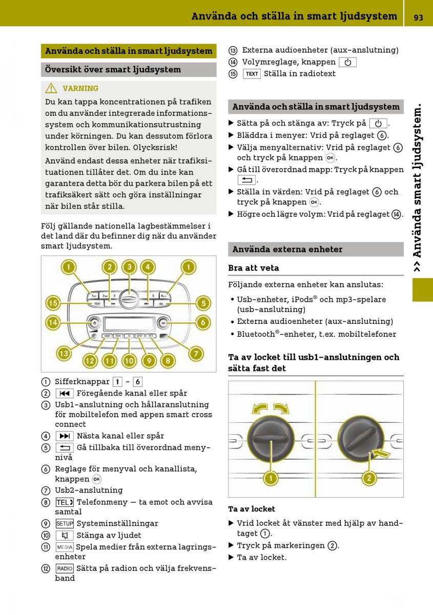 Smart Fortwo III 3 instruktionsbok / page 95