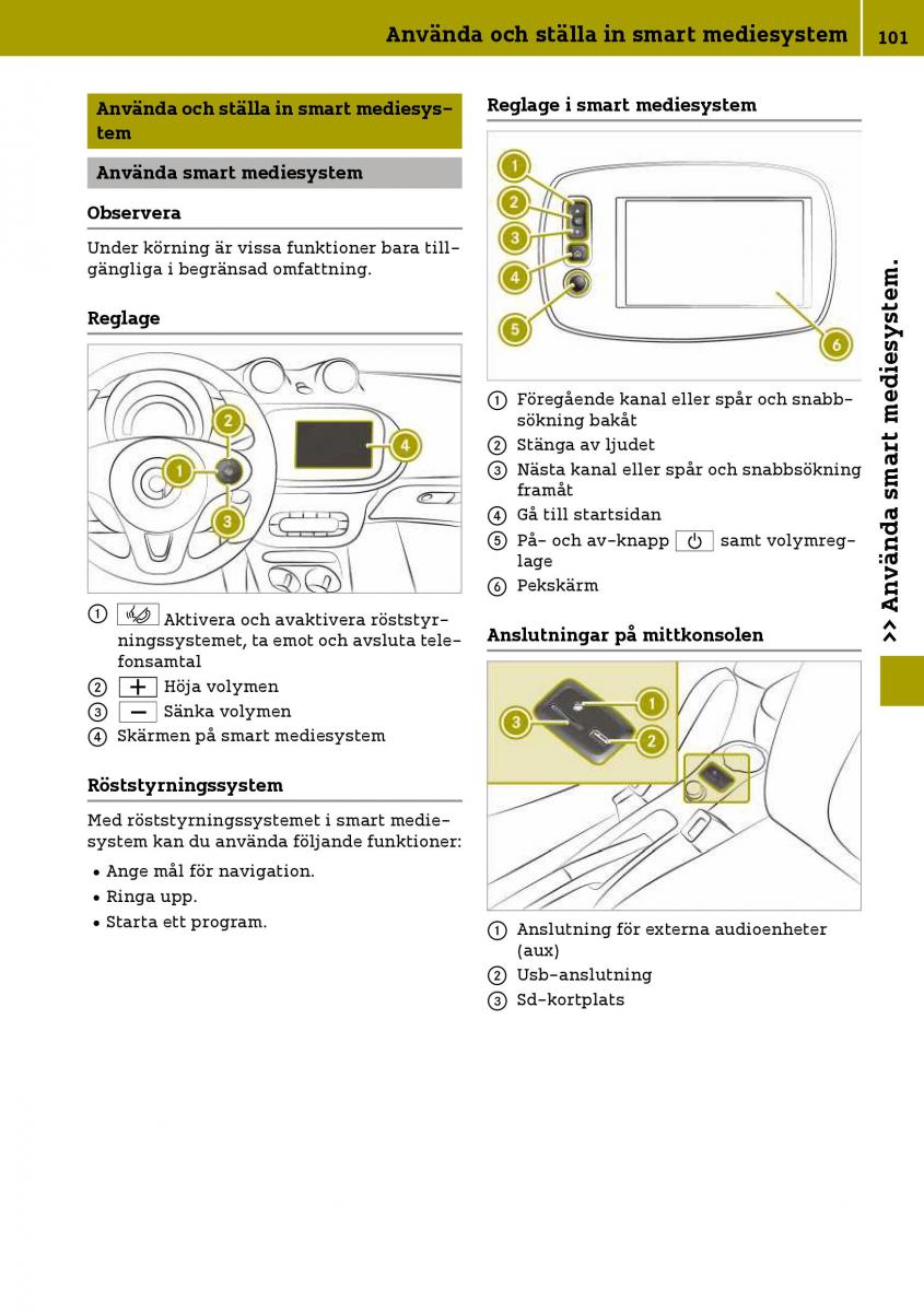 Smart Fortwo III 3 instruktionsbok / page 103