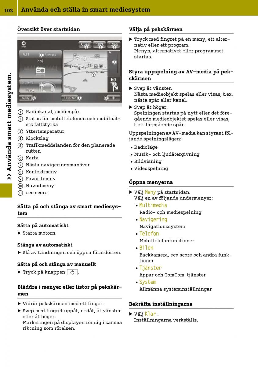 Smart Fortwo III 3 instruktionsbok / page 104