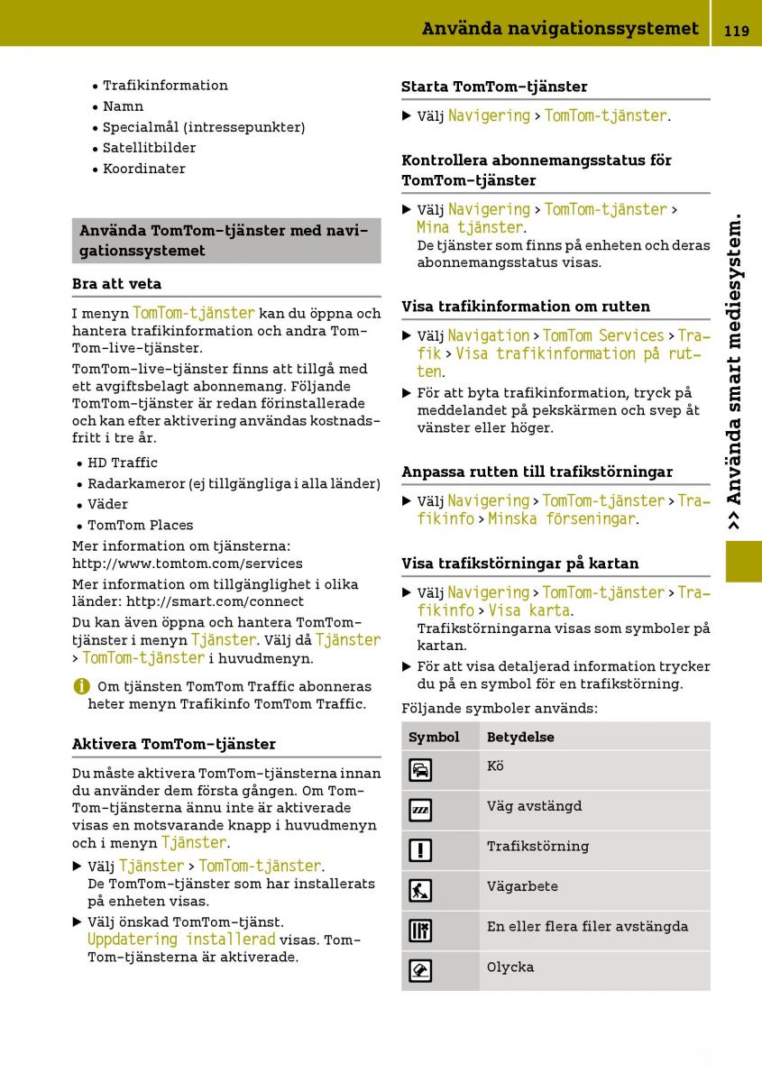 Smart Fortwo III 3 instruktionsbok / page 121