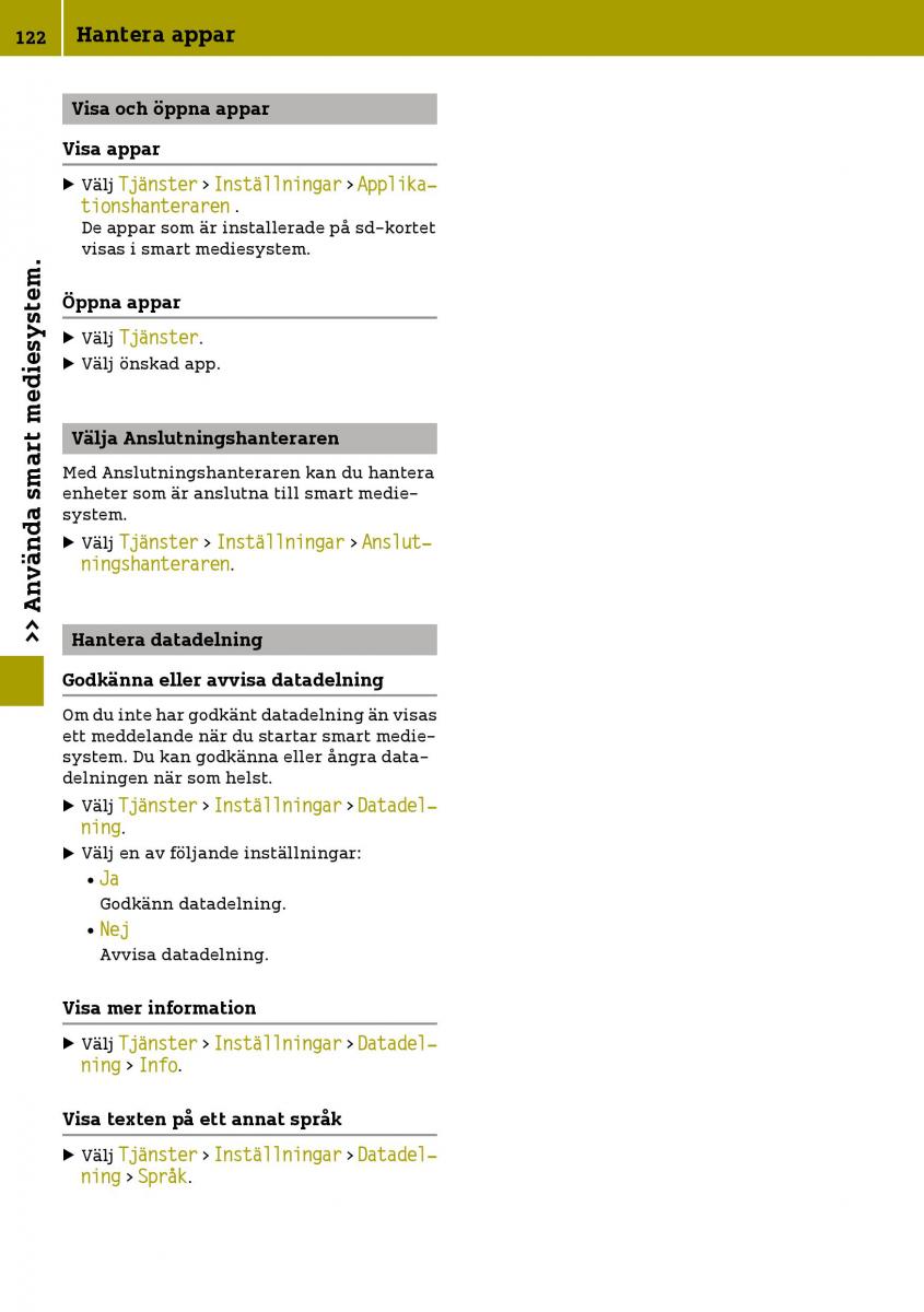 Smart Fortwo III 3 instruktionsbok / page 124