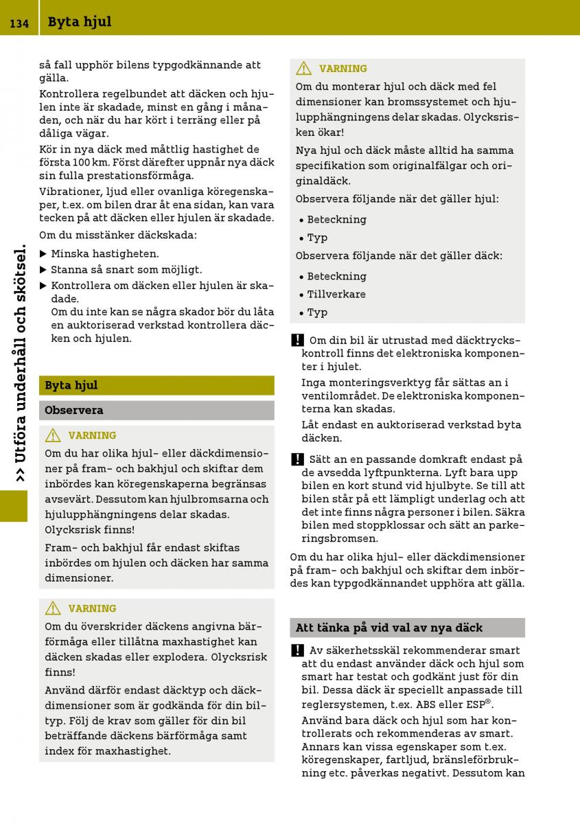 Smart Fortwo III 3 instruktionsbok / page 136