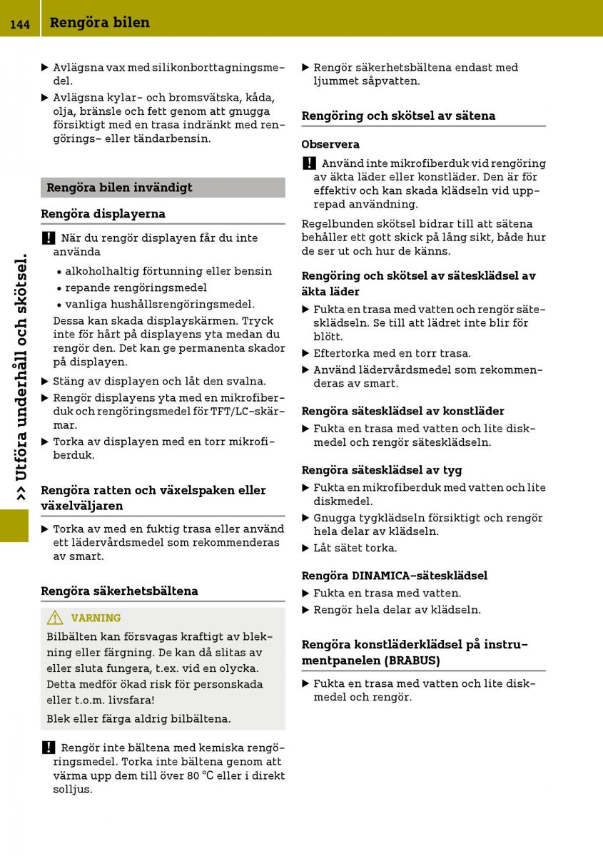 Smart Fortwo III 3 instruktionsbok / page 146