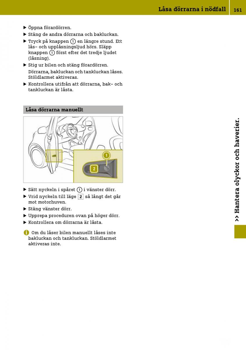 Smart Fortwo III 3 instruktionsbok / page 163