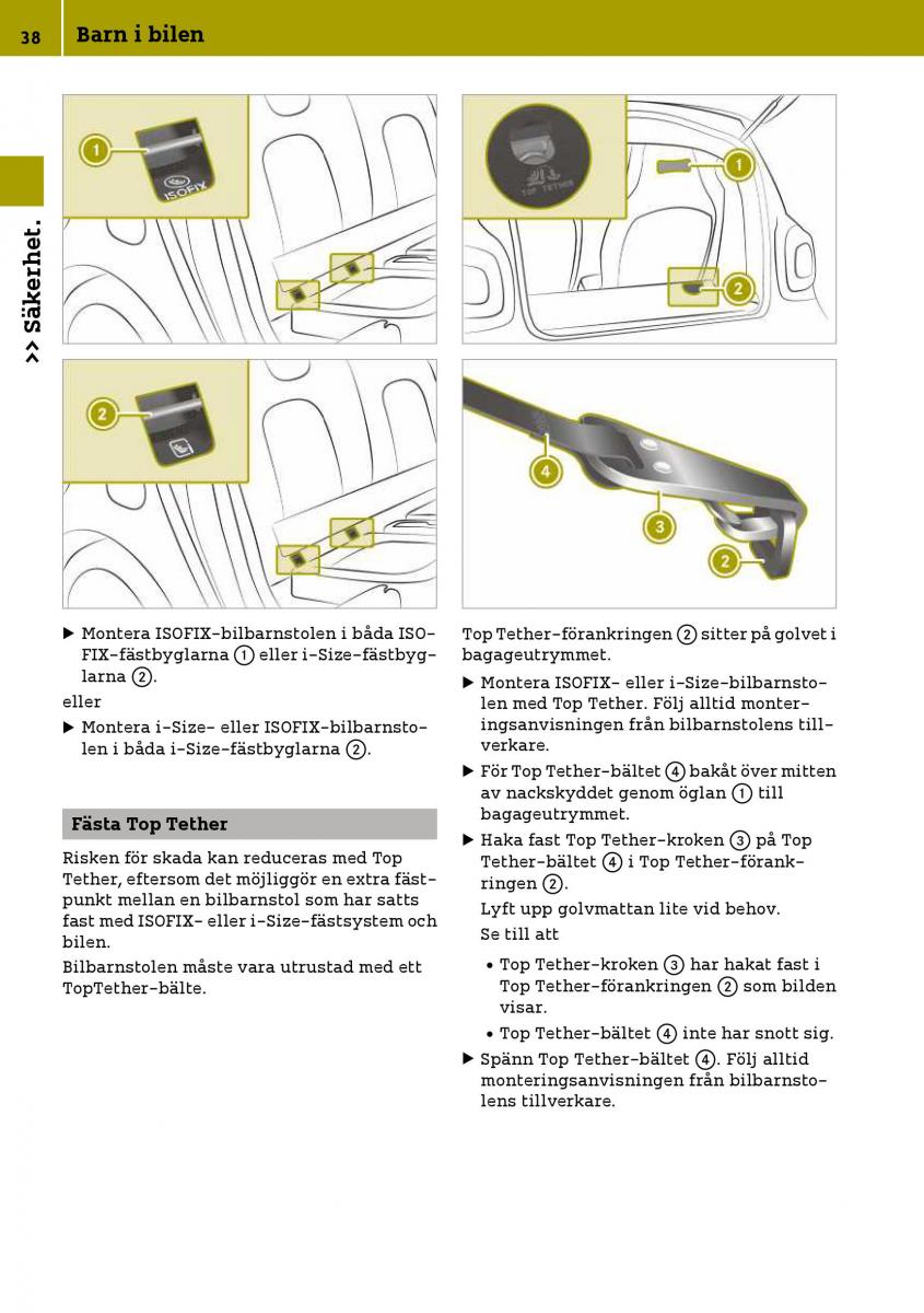 Smart Fortwo III 3 instruktionsbok / page 40