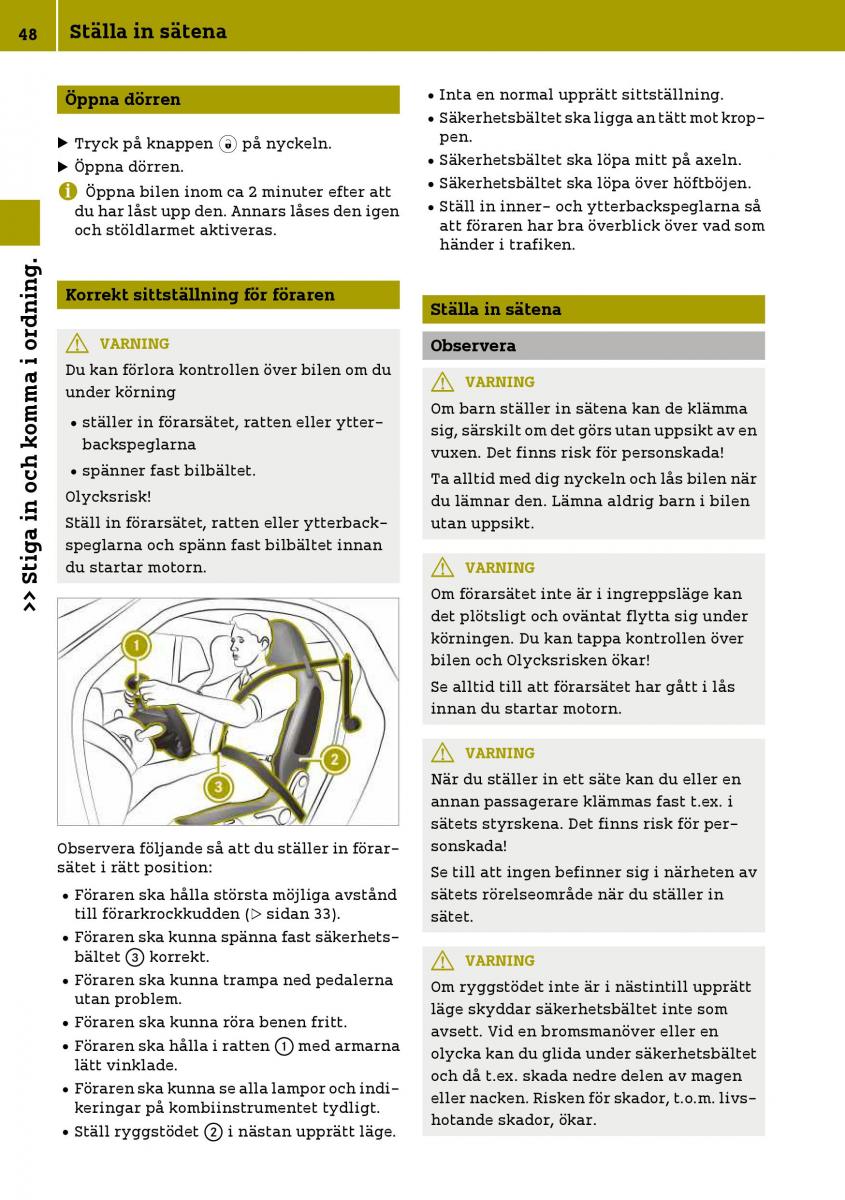 Smart Fortwo III 3 instruktionsbok / page 50