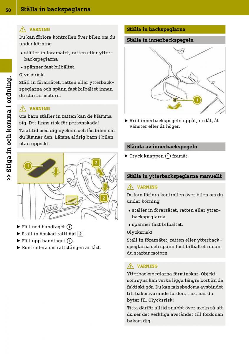 Smart Fortwo III 3 instruktionsbok / page 52