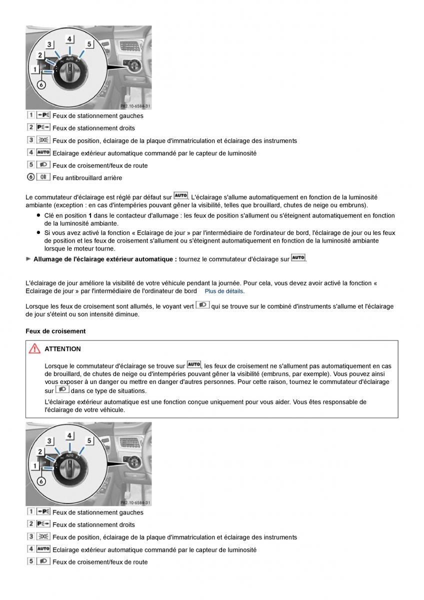 Mercedes Benz ML class II W164 manuel du proprietaire / page 104