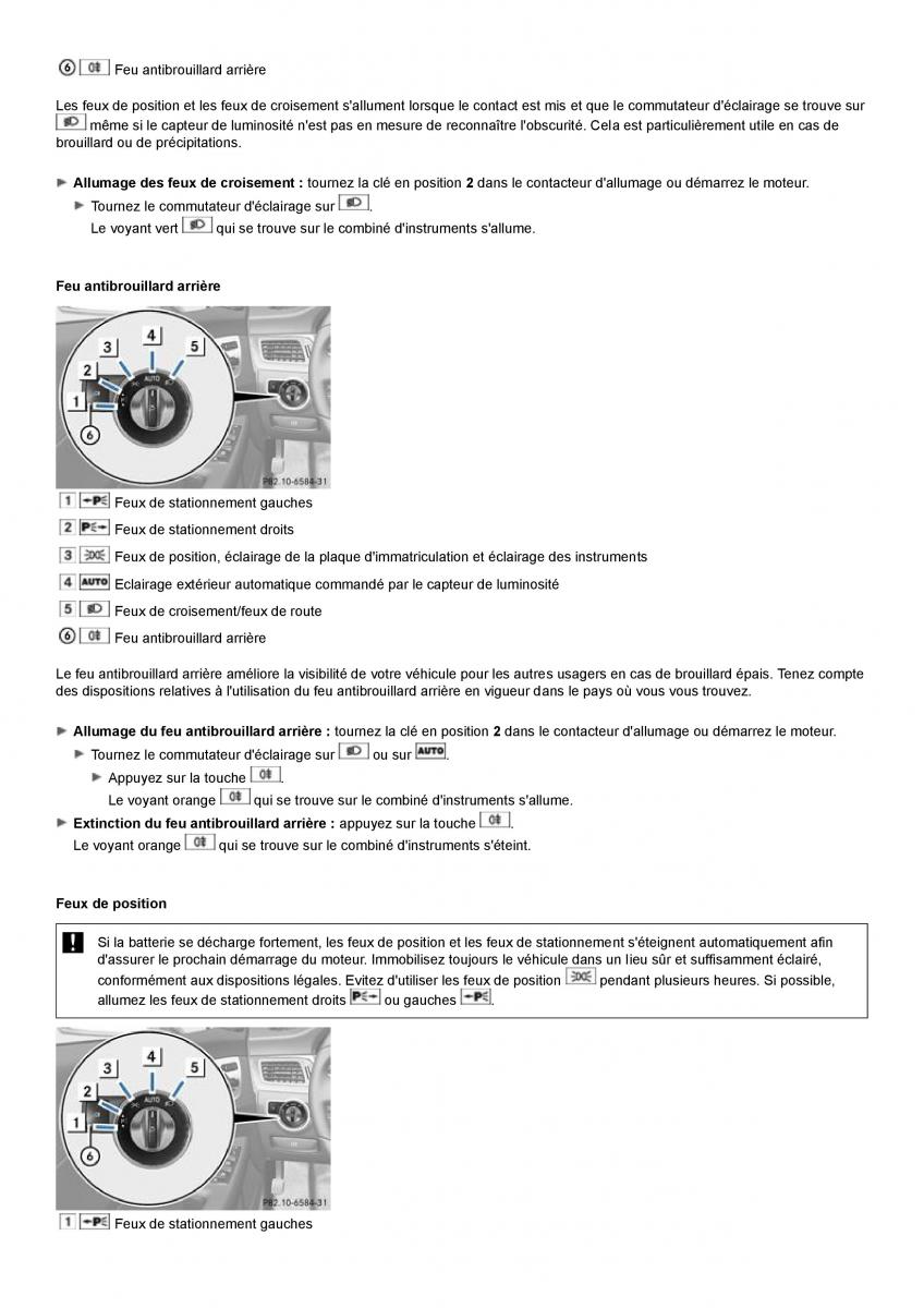 Mercedes Benz ML class II W164 manuel du proprietaire / page 105