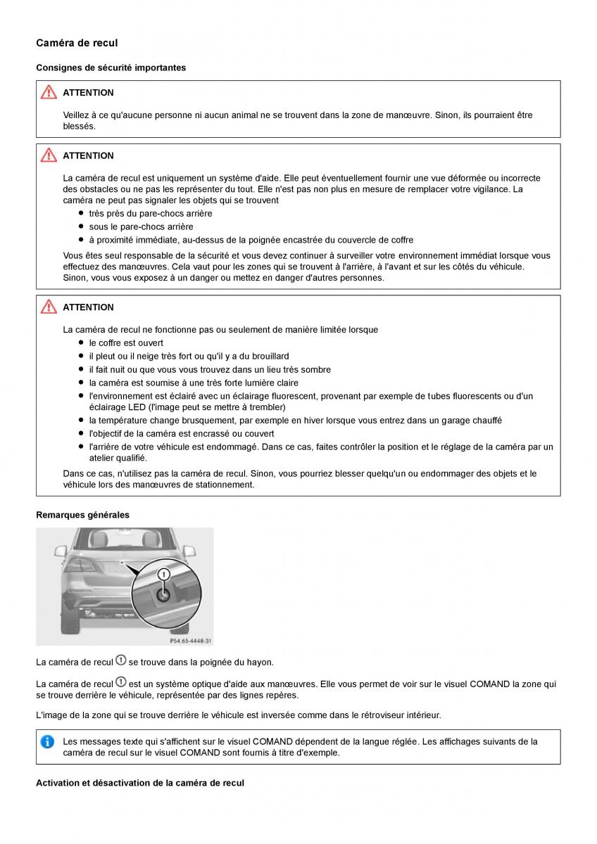 Mercedes Benz ML class II W164 manuel du proprietaire / page 219