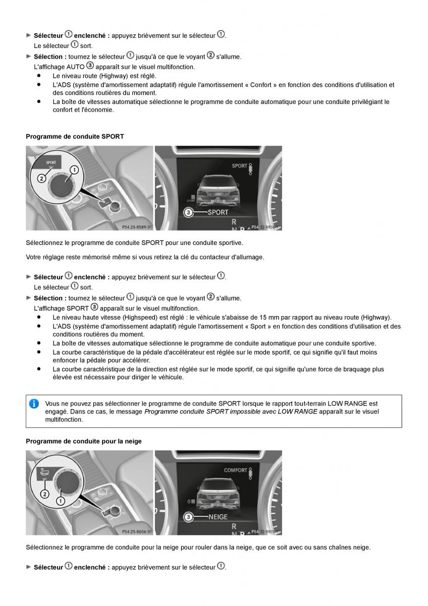 Mercedes Benz ML class II W164 manuel du proprietaire / page 244