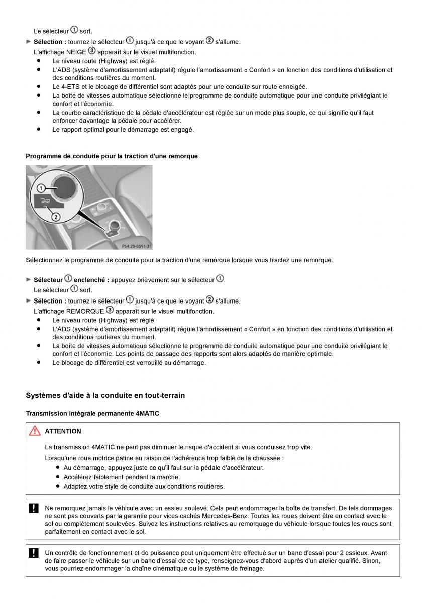 Mercedes Benz ML class II W164 manuel du proprietaire / page 245