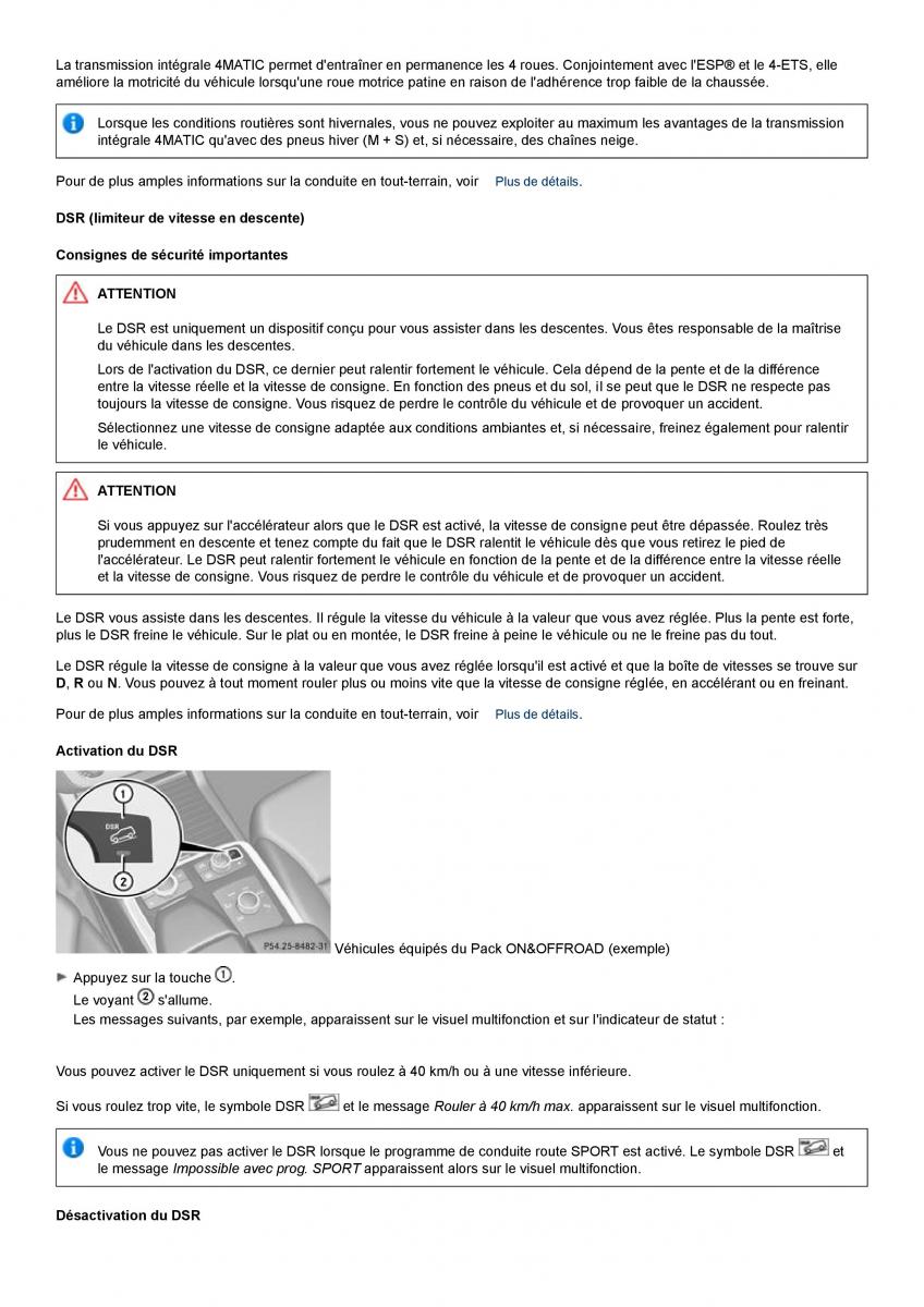 Mercedes Benz ML class II W164 manuel du proprietaire / page 246