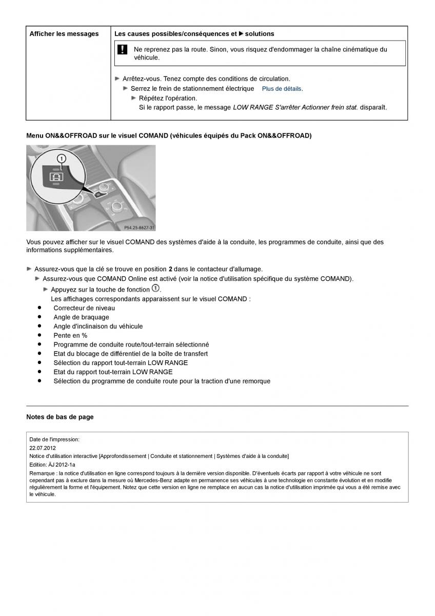 Mercedes Benz ML class II W164 manuel du proprietaire / page 251