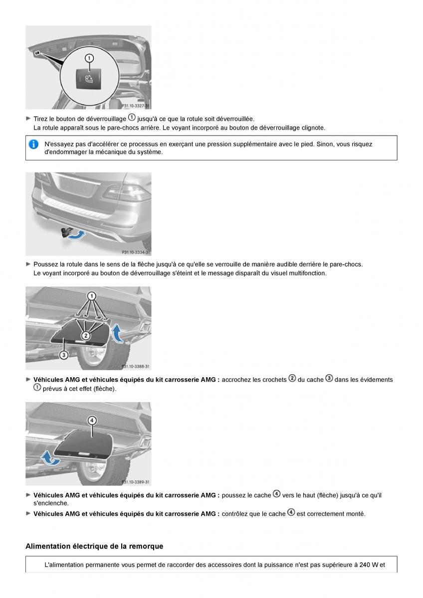 Mercedes Benz ML class II W164 manuel du proprietaire / page 258