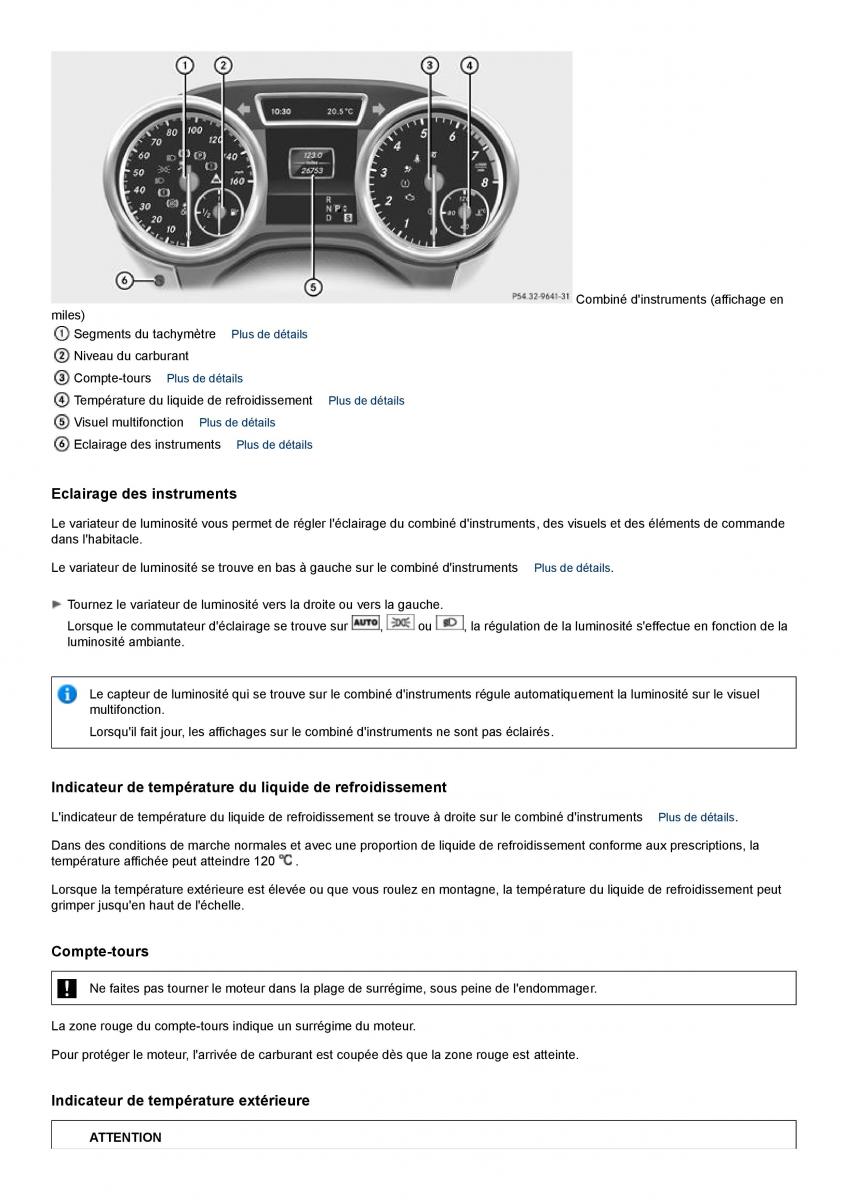 Mercedes Benz ML class II W164 manuel du proprietaire / page 263