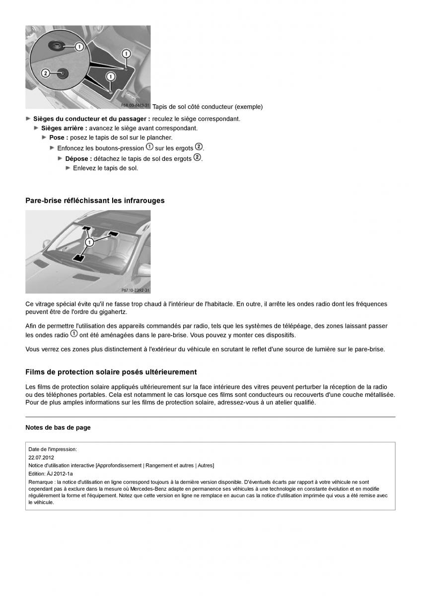 Mercedes Benz ML class II W164 manuel du proprietaire / page 354