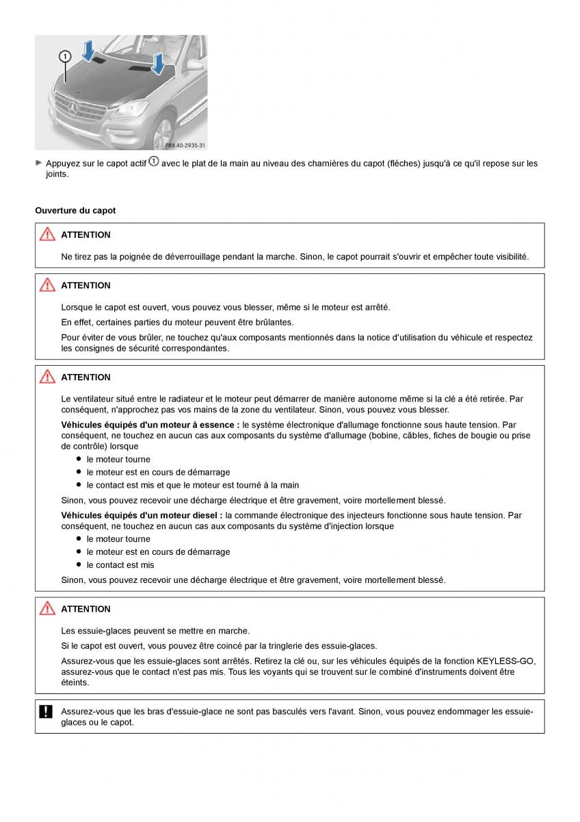 Mercedes Benz ML class II W164 manuel du proprietaire / page 356