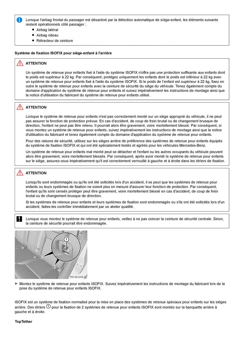 Mercedes Benz ML class II W164 manuel du proprietaire / page 36