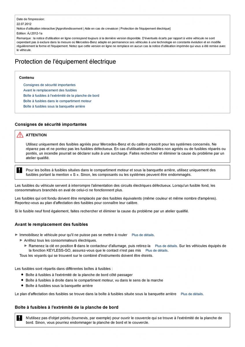 Mercedes Benz ML class II W164 manuel du proprietaire / page 389