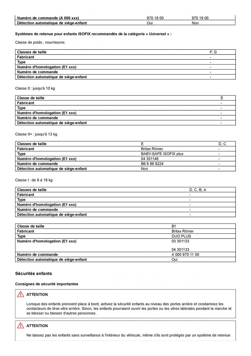 Mercedes Benz ML class II W164 manuel du proprietaire / page 40