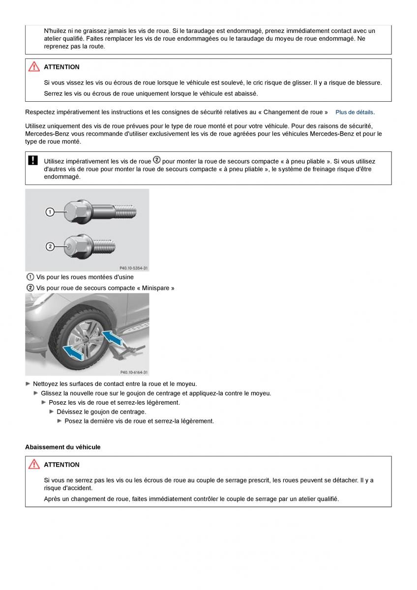 Mercedes Benz ML class II W164 manuel du proprietaire / page 408