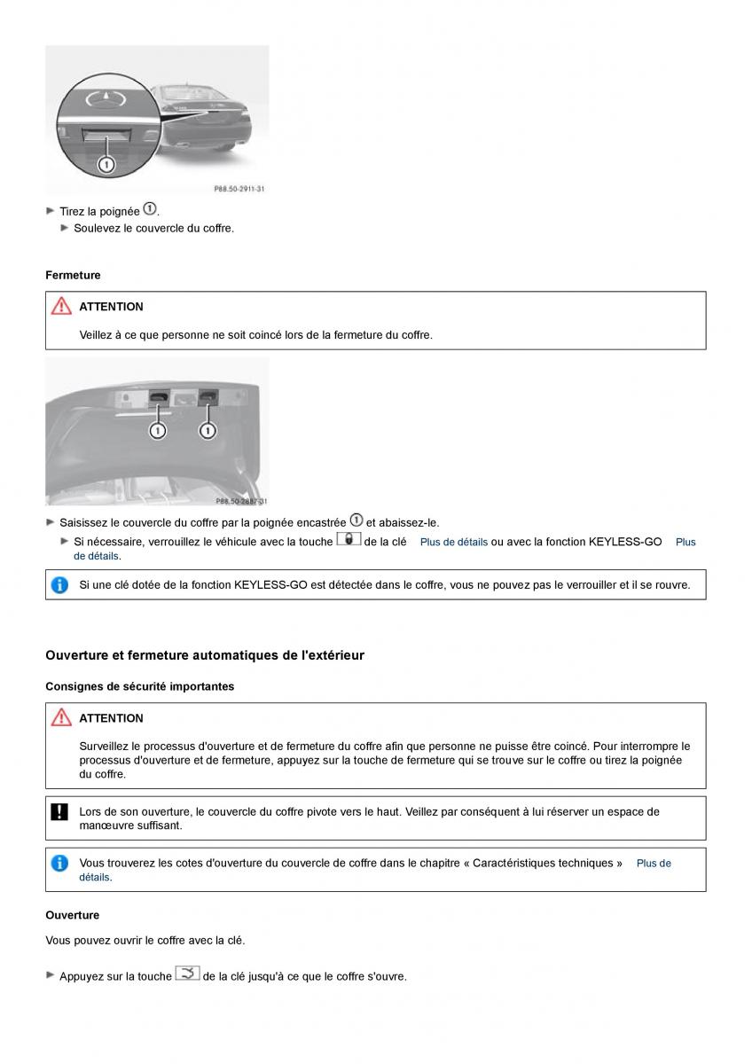 Mercedes Benz S class W221 manuel du proprietaire / page 68