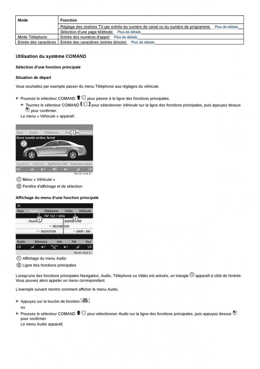 Mercedes Benz S class W221 manuel du proprietaire / page 112