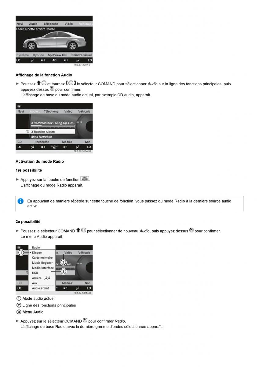 Mercedes Benz S class W221 manuel du proprietaire / page 114