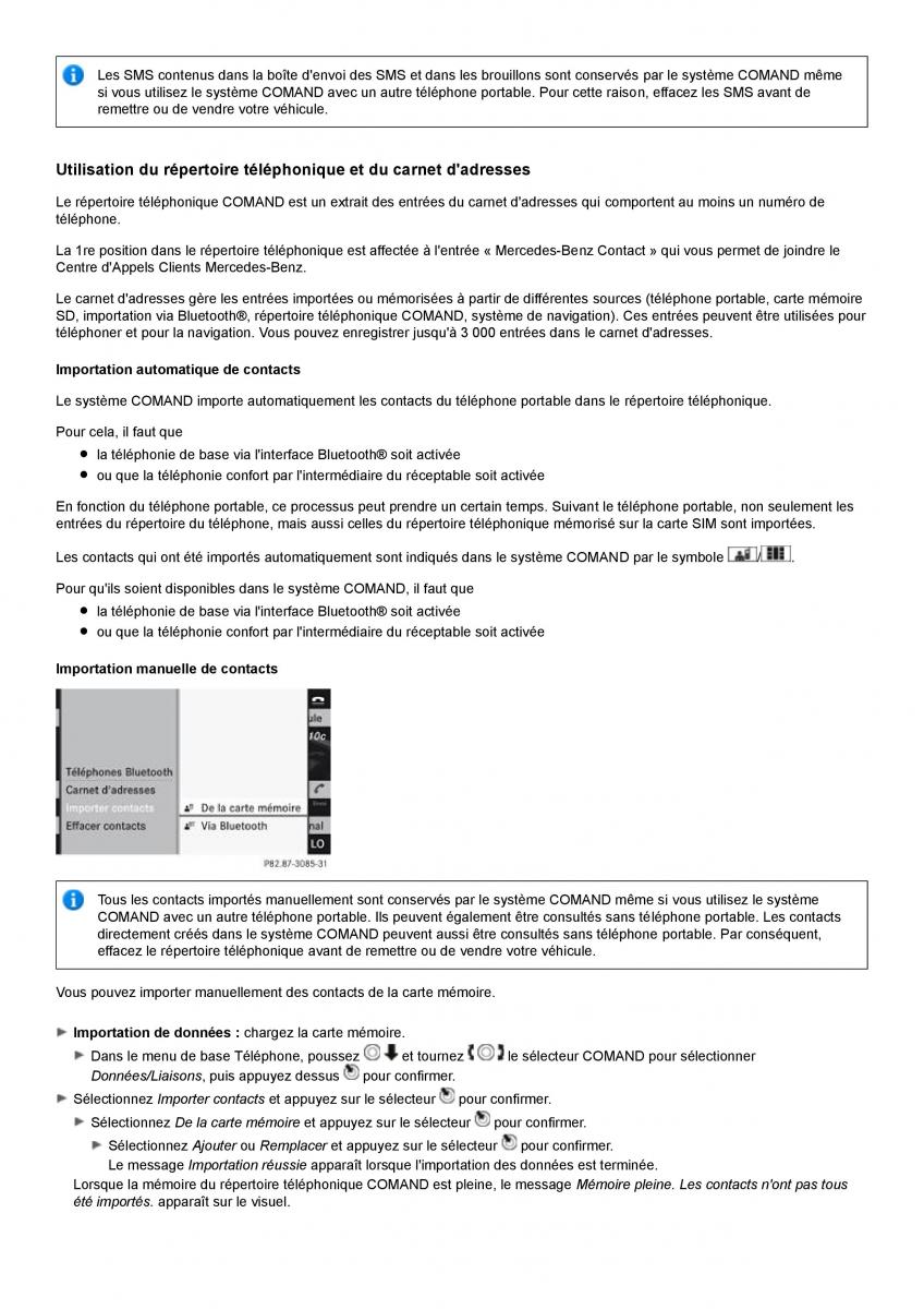 Mercedes Benz S class W221 manuel du proprietaire / page 207