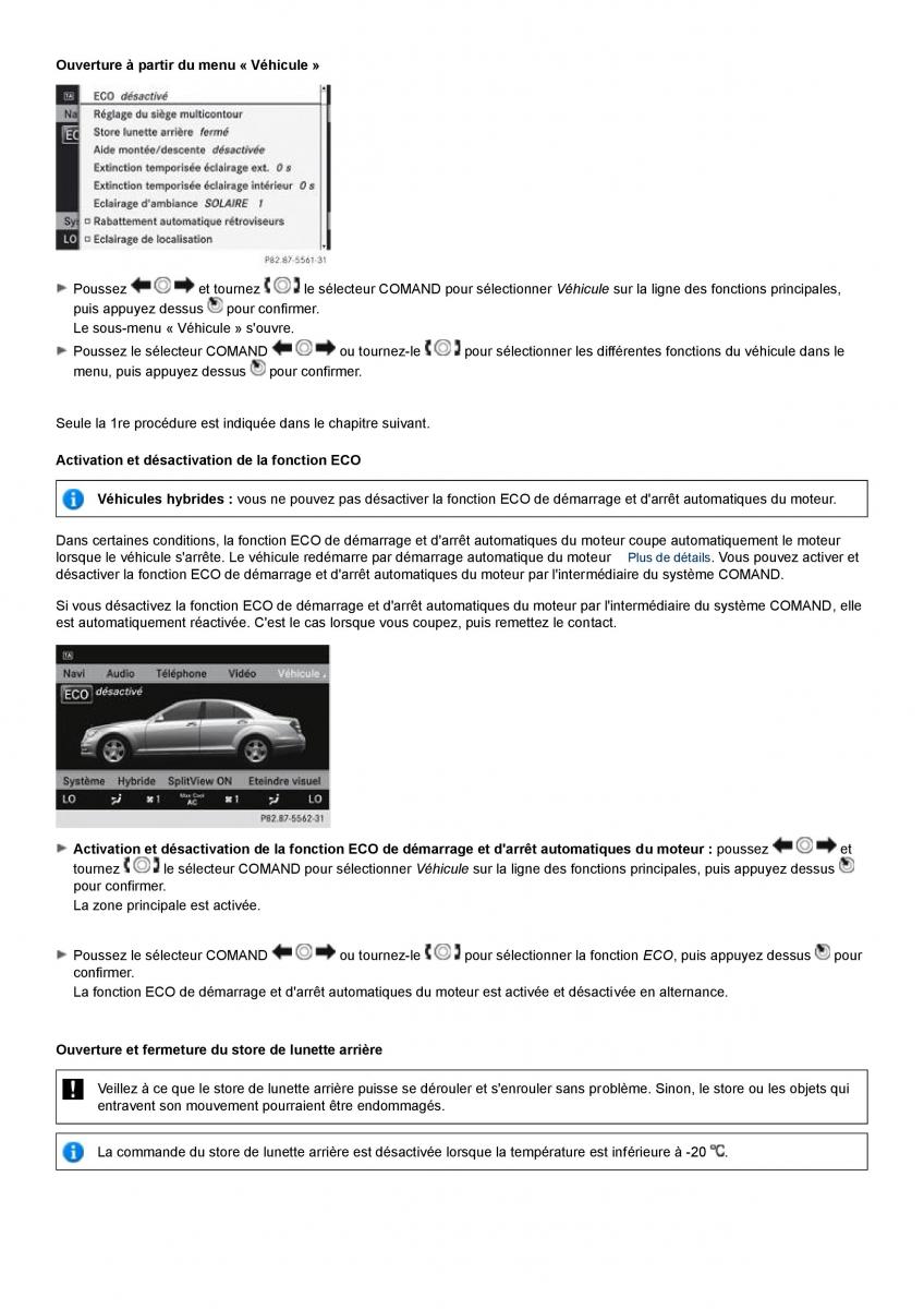 Mercedes Benz S class W221 manuel du proprietaire / page 287