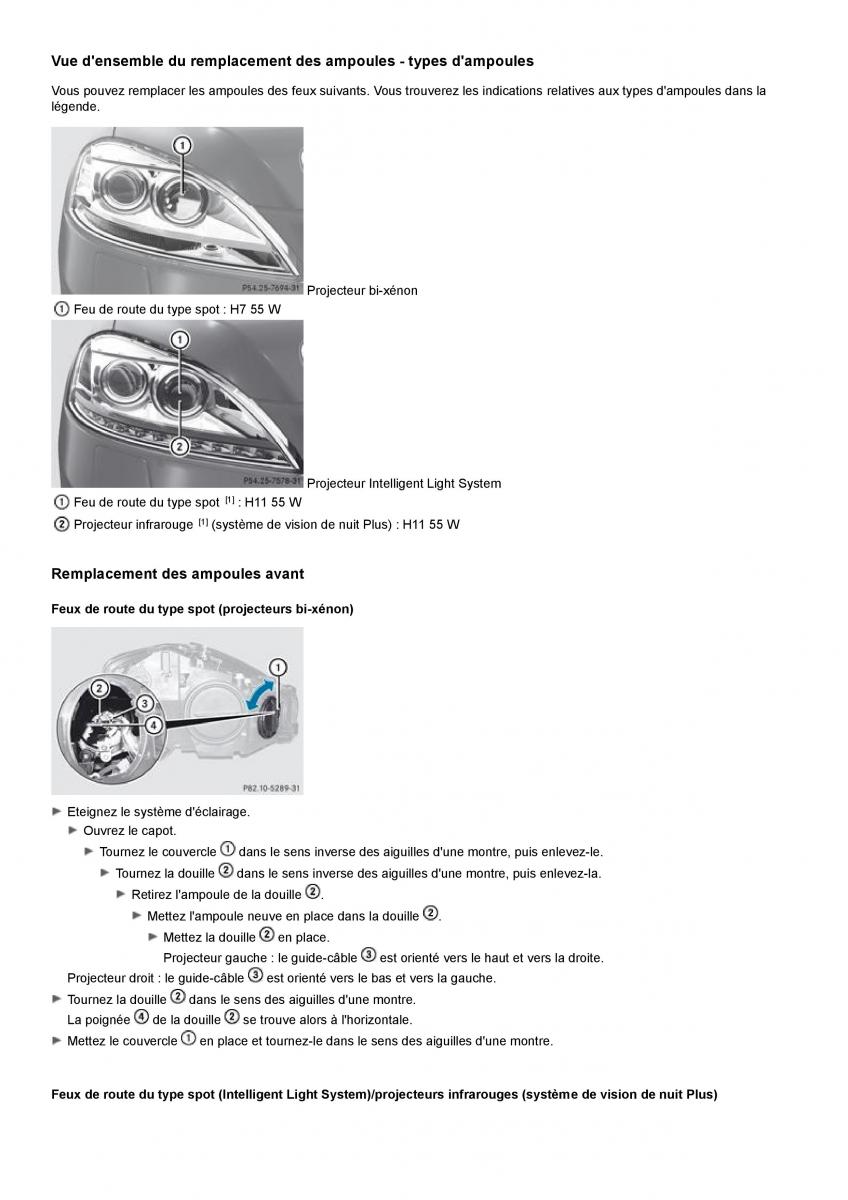 Mercedes Benz S class W221 manuel du proprietaire / page 314