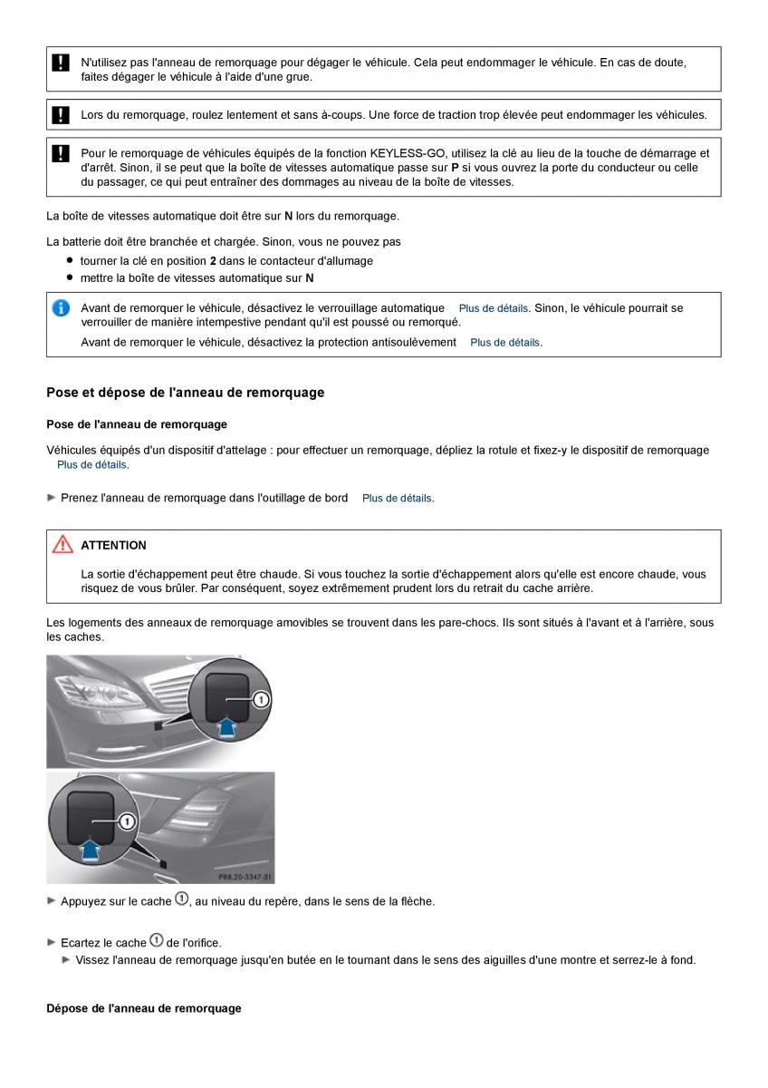 Mercedes Benz S class W221 manuel du proprietaire / page 534