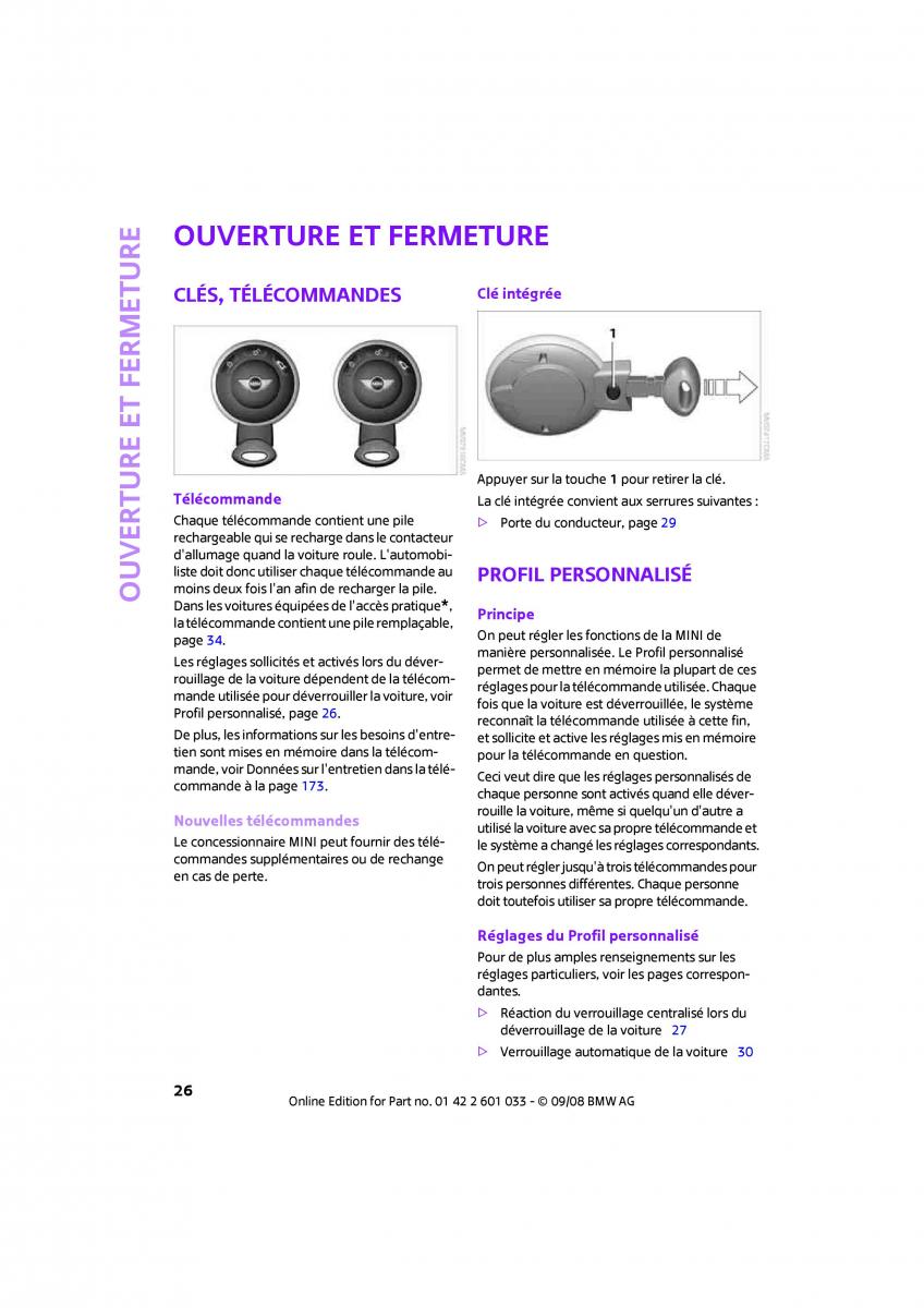 Mini Clubman manuel du proprietaire / page 28