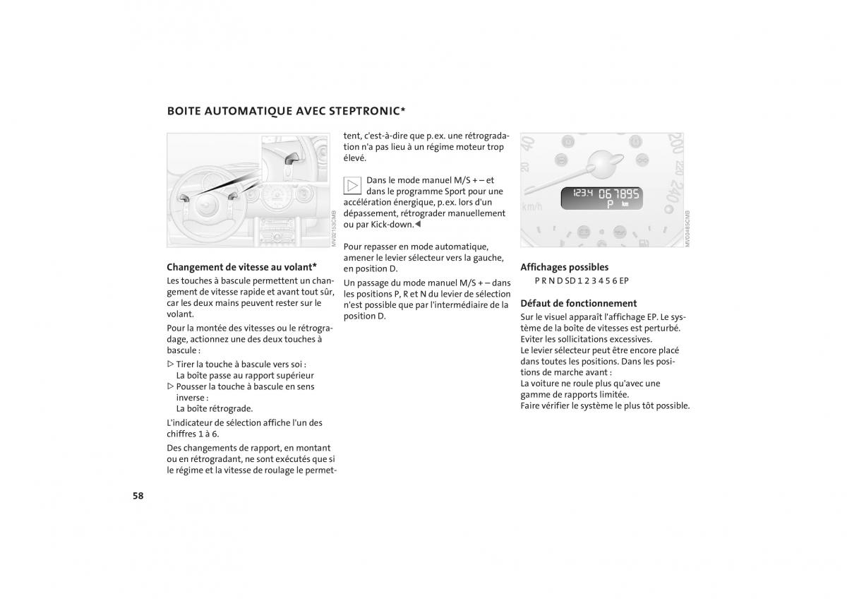 Mini One Cooper manuel du proprietaire / page 60