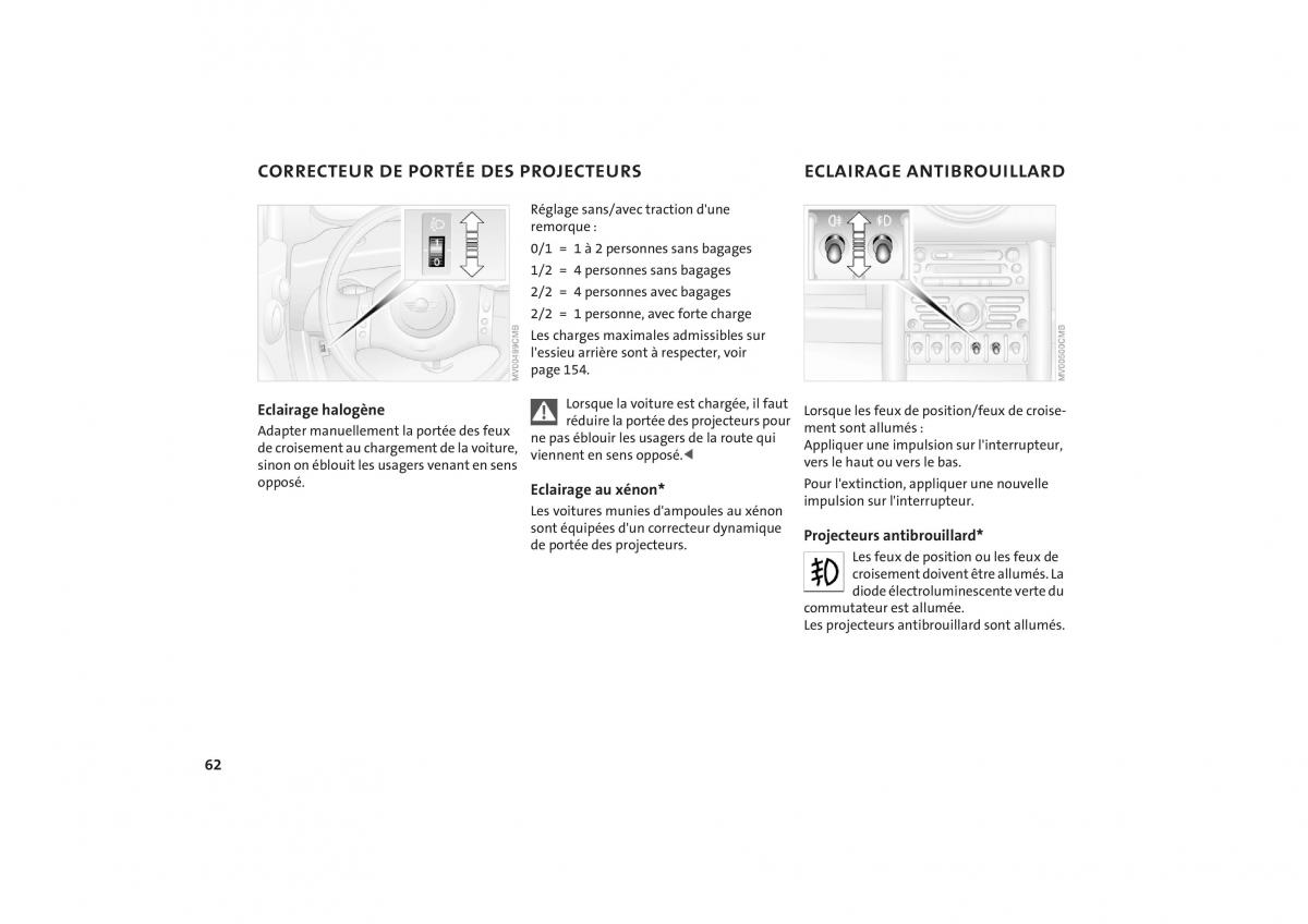 Mini One Cooper manuel du proprietaire / page 64