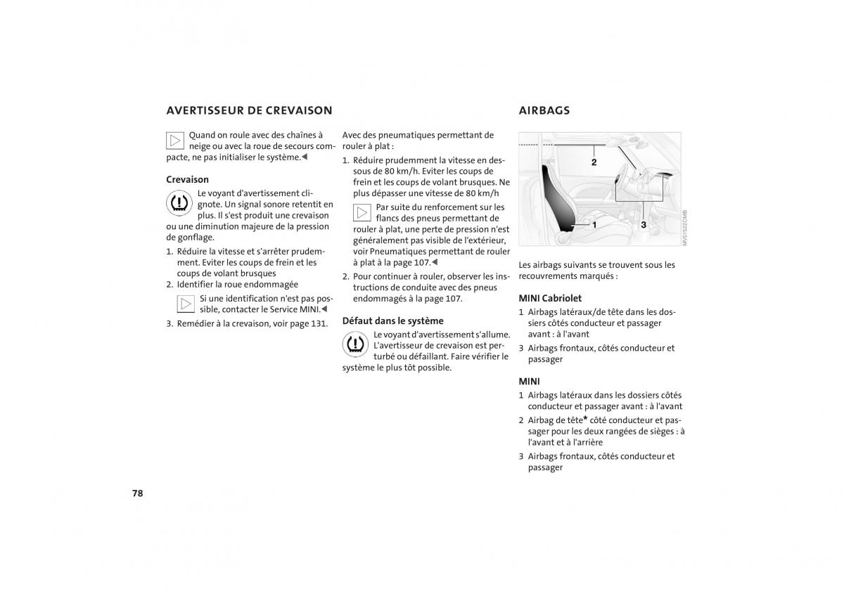 Mini One Cooper manuel du proprietaire / page 80